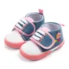 First Walkers Spring Baby Girl Infant Shoes Canvas Born Toddler Morbida suola antiscivolo Scarpe da ginnastica per culla Fiore carino