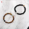 Link Chain Fashion 2pcs/set Natural Stone Beads Yoga Bracelet For Lovers Distance Magnet Couple Bracelets Friendship Jewelry