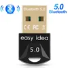 USB Bluetooth Adaptörü 5.0 Bluetooth Dongle Mini USB Bluetooth Alıcı Ses Müzik Mavi Diş 5.0 Verici PC Bilgisayar için