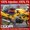 Injection Fairings For KAWASAKI NINJA ZZR-400 ZZR-600 ZZR400 93 94 95 96 97 98 99 00 84HC.21 ZZR600 ZZR 600 400 2001 2002 2003 2004 2005 2006 2007 OEM Body Kit yellow light