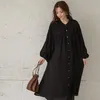 Women's Blouses & Shirts 2022 Plus Size Summer Shirt Dress Evening Female Vintage Party Oversize Long Sleeve Beach Women Dresses Robe Vestid