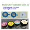 3.5g Flowers Glass Jar label bakpack boyz jungle boys runtz Sharklato stikcers For 1G Shatter Jars zkttlez