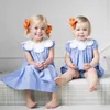 Noworodek Dziewczynek Sukienka Dzieci Cute Hiszpanii Ubrania Niemowlę Ruffles Boy Romper Kombinezon Lato Maluch Dziewczyna Różowe Dresses Q0716