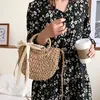 Rotin tricot femmes paille Pack sac à main été plage ronde femme sacs à bandoulière pour vacances voyage multi-styles mode bohême