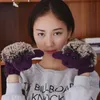 5本の指の手袋冬の暖かい女性漫画のハリネズミのミトンミトンのピンテッドレス編み物ウールは厚いぬいぐるみ