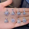 Pendant Necklaces Moissanite Dimond 1.0ct D Color 925 Sterling Silver Necklace Exquisite Jewelry Party Wedding Pendants For Women's Birthday