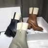 2021 نساء الكاحل الحذاء PVC Betty Rain Boots مقاومة للماء أحذية رهيبة مع سحاب للسيدات الفتيات مربعات الرأس