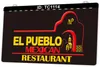 TC1114 El Pueblo المكسيكي مطعم ضوء تسجيل مزدوج اللون النقش ثلاثي الأبعاد