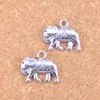 39 pièces Antique argent Bronze plaqué thaïlande monte éléphant pendentif à breloques collier à faire soi-même Bracelet Bracelet résultats 16*20mm