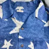 KAPITAL MAN Shirts 2021 Men Women High Quality Full Stars Graphical Print Kapital Shirt Oversize Blue Blouse