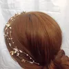 Vintage Bride Handmade Gold Pearl Headband Flower Headpiece Bridal Girls Tiara Wedding Hair Accessories Women Hair Jewelry