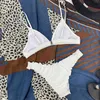 Peachtan Ruffle bikini set High cut swimsuit women's swimming suit White swimwear female Folds smocked bathing suit Sexy 2021 X0522