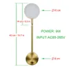 modern wall lights 9W With switch led lamps gold livingroom indoor lighting Bedside For Bedroom sconce 210724