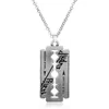 Dongsheng Musikband Judas Priest Halsband Razor Blade Shape Pendant Fashion Link Chain Halsband Friendship Gift Smycken Kedjor1656124