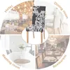 Чехлы на стулья 124 шт., эластичный чехол с принтом, грязный съемный, используется для обеда, свадьбы, дома, вечеринки, кухни, офиса, гостиной4650430
