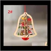 Festive Party Supplies & Gardenchristmas Tree Pattern Wood Hollow Snowflake Snowman Bell Decorations Colorful Home Festival Christmas Ornamen