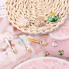 20pcs Pearl Seashell Charms Spoon Enamel Charms Oil Drop Metal Pendants Floating Earrings DIY Jewelry Accessories