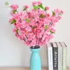 Artificial Flowers Peach Blossom Non-woven Fabrics Flower Branch Bedroom Dining Table Shopping Mall Office Bar Decoration Y0630