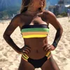 Women Swimsuit Bikini Set Arrival Plus Size Bandage Bathing Suit Female Swimwear Sets Striped Swim Beach Wear 210702