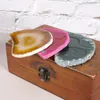 Dekorativa Objekt Figuriner 3PCs Natural Agate Skivor Kreativa DIY Crafts Material Roliga Smycken Göra Tillbehör Tillbehör för Flickor (R