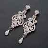 Fashion Rhinestone Crystal Faux Pearl Necklace+Earring Wedding Jewelry Sets For Bride Bridal