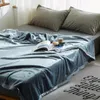 100% Polyester Thick Plush Microfiber Throws Solid Color Blanket Air/sofa/bedding Soft Winter Flat Bedsheet 200x230CM/230x260cm Blankets