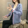Women's Sweaters designers clothes Knitted cardigan jacket autumn and winter style ice silk loose small fragrant retro jacquard exterior