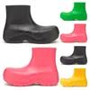 GAI GAI GAI Bottes Femmes Bonbons Couleurs Unies Rose Triple Noir Bleu Pistache Givre Jaune Rouge Plateforme Martin Bottine Bout Rond Imperméable Extérieur