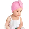Kapelusze Kapelusze Czapki Solidne Kolory Duże Kwiat Dekoracji Głowy Okładki Na Noworodek Niemowlę Dzieci Dzieci Beanie Toddler Pearl Hat Cap KBH71