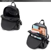 Women Backpack Soft Pu Leather School Bag Leisure Travel Headphone Plug Fashion Designer Cute Doll Plush Pendant White