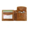 Wallet Men's Genuine Leather 2021 Purse Vintage RFID Blocking Business Card Holder Money Bag Man Male