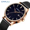 lmjli - New Fashion CRRJU Brand Watches Rose Gold Stainless Watches Women ladies casual dress Quartz wristwatch reloj mujer