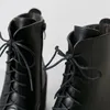 Женский Botas Mujer Women Boots Square Face платформы Zapatos Geual кожаный бедро 8 см высокие каблуки насос мотоцикла прохладная обувь