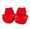 DHL Snelle Plush Teddy Bear Huis Slippers Bruin Vrouwen Huis Indoor Zacht Antislip Faux Bont Leuke Pluizige Roze Slippers Dames Winter Warme Schoen