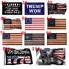 DHL Gratis Amerikaanse vlag-geloof over angst God Jesus 3x5FT vlaggen 100D polyester banners indoor outdoor levendige kleur hoge kwaliteit met twee messing inkommen