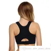 Own Brand Women Yoga Bra Racerback Vest Wire-free Padded Shockproof Sports Bras Yoga Brassiere Solid Athletic Fitness Bralette Underwear