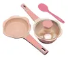 Pannor baby food supplement maifan sten rosa non-stick pot gröt mini didinika barn soppa storlek 37cm * 16cm