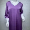 Ethnic Clothing AB061 Purple Women Elegant Maxi Dresses Female Moroccan Robe Clothes 2022 Long Flared Sleeve Ostrich Feather Dubai Party App