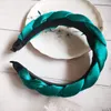 Hair Clips & Barrettes Renya Green Satin Accessories Wide Weaving Hairbands Braided Headband Hoop Fashion Bands Bezel Headdres