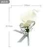 Broche Callalily Comum para Casamento Flores Decorativas Artificiais Corsage Noiva e Noivo Boutonniere