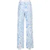 Damesbroek Capris Iamsure Zebra Print Broek Dames Streetwear Cool Mid-getailleerde Herfst Spring Wide Pent Korean Casual Y2K Esthetic Fas
