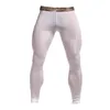 Calça Masculina Masculina Casual Elástica Esporte Nylon Workout Bottoms Cintura Elástica Ginásio Fitness Ioga Leggings Lingerie Casa Vestuário