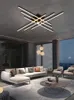 Chandeliers Modern LED For Bedroom Study Living Room Kitchen Hall Indoor Lighting Lamp Flush Mount Black Minimalist Decor