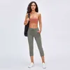 L-21 Mulheres Yoga Calças Elásticas Skinfriendly Outfit Drawcord Cintura Esportes e Lazer Suor-Wicking Street-Leg para Fitness Joggers Calças