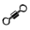 100pcs/box Fishing Barrel Bearing Rolling Swivel Solid Ring LB Lures Connector 18 Size Fish Tackle Accessories Tool