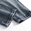 Gersri Fashion Men Jeans Vintage Design Slim Fit Cotton Ripped Jeans For Men Denim Pants Brand Classical Jeans Big Size X0621
