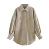 ZXQJ Vintage Kadın Deve Yün Ceketler İlkbahar Sonbahar Moda Bayanlar Zarif Gevşek Uzun Mont Streetwear Kızlar Chic Dış Giyim 211109