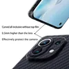 Capas de telefone móveis ultra-finos de fibra de carbono puro Shell para xiaomi 11 à prova de choque anti-gota de proteção completa