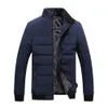 Men's Winter Jacket Plus Cashmere Blouson Homme Male Stand Collar Business Coat Keep Warm Thick Splice Cotton clothing 210916