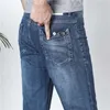 シャンBAO夏軽量ストレッチデニムショーツクラシック刺繍バッジメンズスリムストレート薄型ファッションブランドジーンズ210531